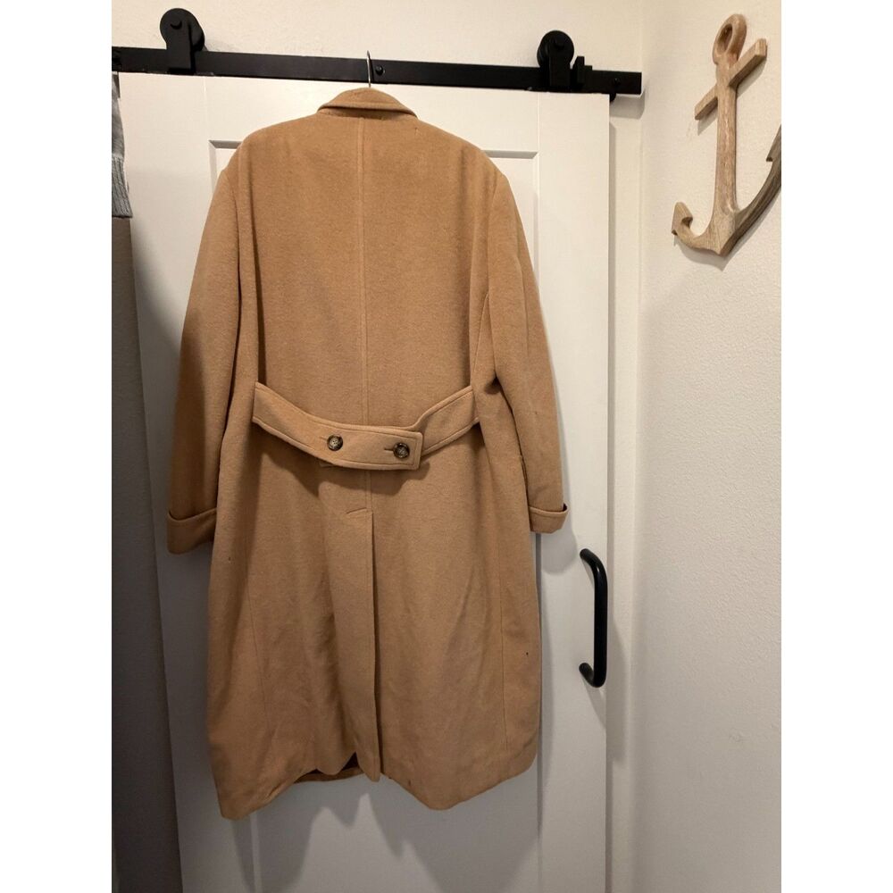 Brooks Brothers 100% Camel Hair Polo Coat 48R Made in Italy Double Breasted - Picture 2 of 8